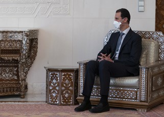 Protected in his palace: Syrian president Bashar al-Asad. [Photo: SANA]