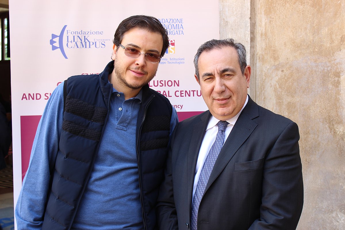 Nawaf Obaid (left) with Joseph Mifsud at Link Campus University