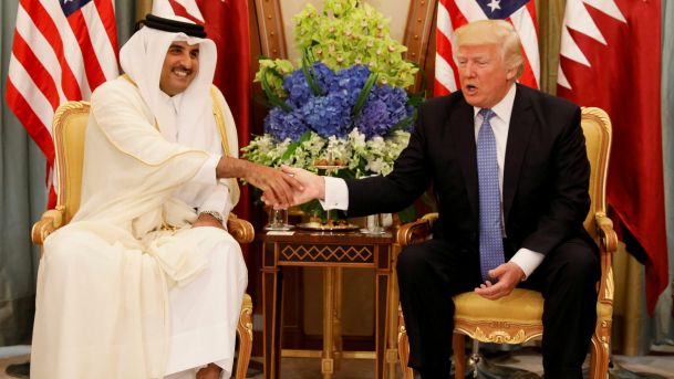 Qatar's emir is now an outcast in the Gulf, yet little more than two weeks ago Donald Trump declared him a friend and was hoping to sell him 