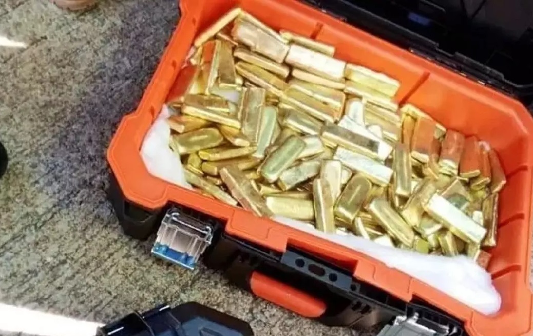 Some of the fake gold bars seized in Zambia