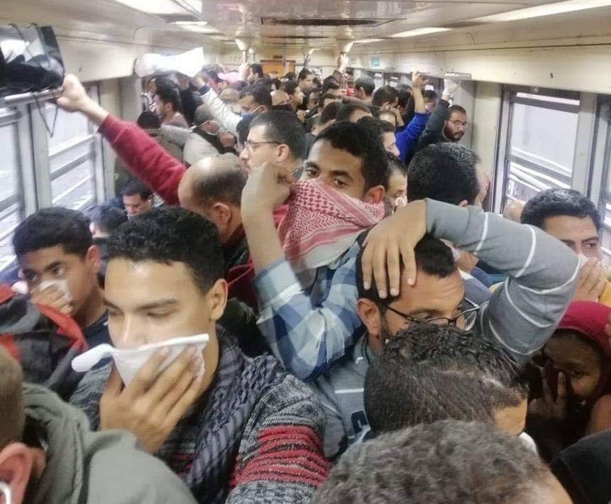 Social "distancing" on public transport in Egypt