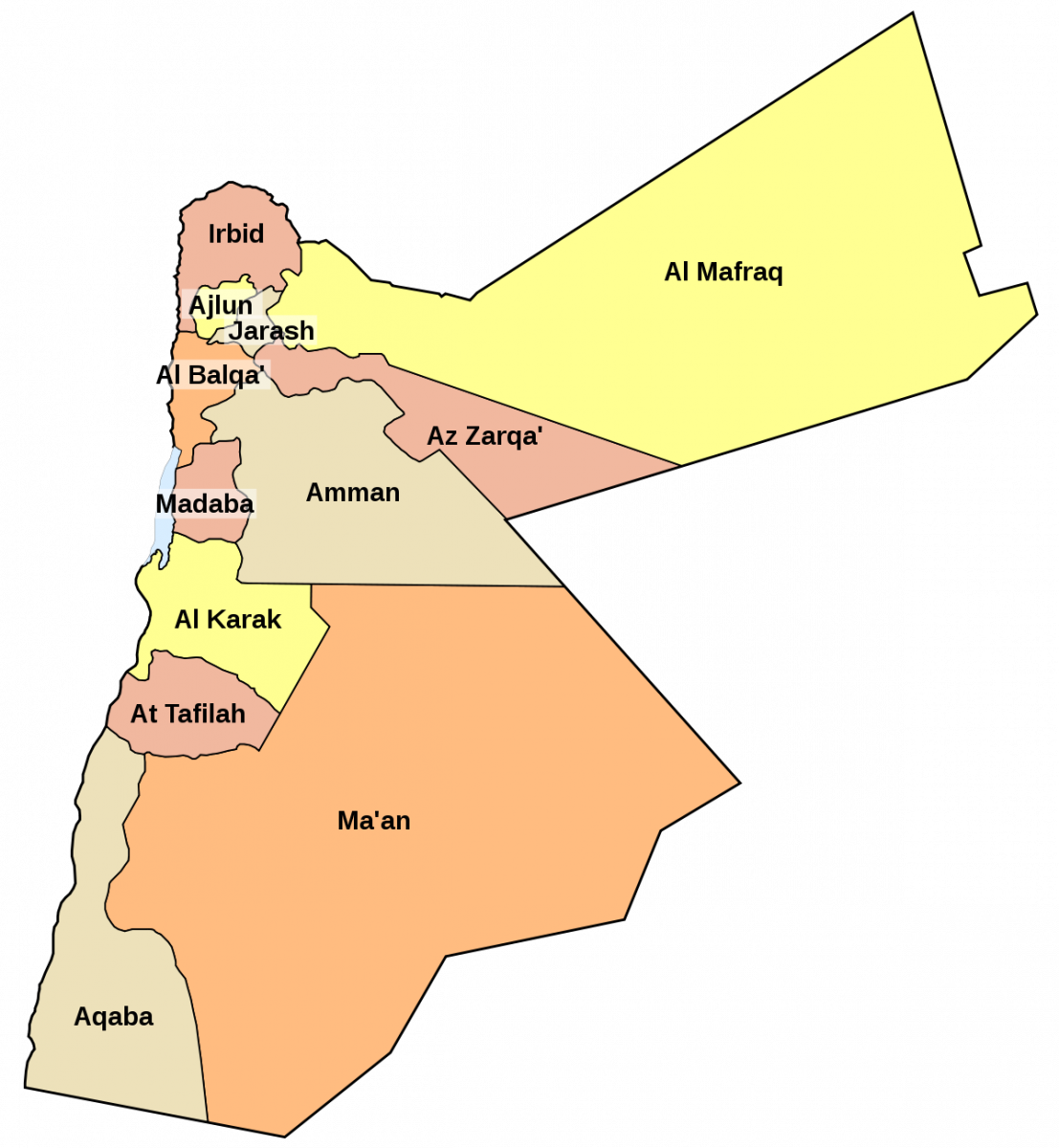 Jordan's provinces
