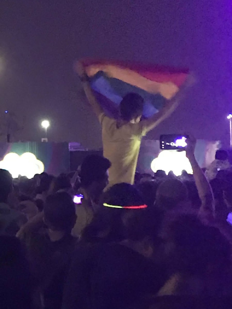“Promoting sexual deviancy”? A fan at last week's concert in Cairo