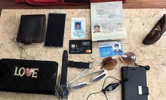 Some of the items allegedly found by Egyptian police