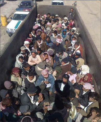 Yemeni migrants <a href="http://www.yementimes.com/en/1662/news/2150/Change-in-labor-law-in-Saudi-could-leave-300000-Yemeni-migrants-out-of-work.htm">rounded up for deportation</a> from Saudi Arabia in 2013